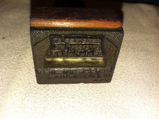RAILROAD WOODEN RUBBER HAND STAMP JEFFERSON WIS WI LOCAL FREIGHT 3