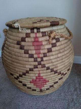 Antique Alaskan Inuit Woven Basket
