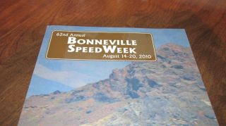 2010 Bonneville Speed Week Official Program / Very - See Below