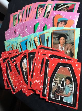1984 Topps Michael Jackson Series 1 & 2 Trading Cards (66) & Stickers (66)