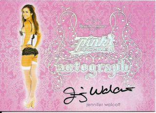 2015 Benchwarmer Pink Archive Jennifer Walcott Silver Foil Autograph Card