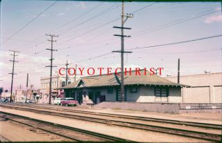 Kodak Color Transparency Pacific Electric - Watts Station Los Angeles 1950s