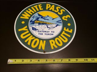 White Pass & Yukon Route Railroad Porcelain Metal Sign Ande Rooney 1988 Train
