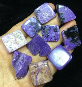 64gNew Gemmy Natural TOP GEM GRADE Purple Charoite Crystal Polished Healing24f 2