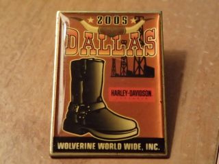Vintage Hat/lapel Pin - 2005 Dallas Texas - Harley Davidson - Wolverine Worldwide Inc.
