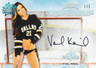 2019 Benchwarmer 40th National Val Keil Top Shelf Hockey Autograph Card /1 1/1