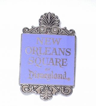 Retired Le Disney Pin✿ Orleans Square Logo Marquee Sign Disneyland Scroll