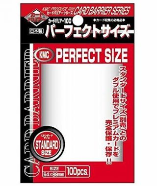 Kmc Perfect Size Card Sleeves Barrier Standard Size 64x89mm 100pcs Japan Import