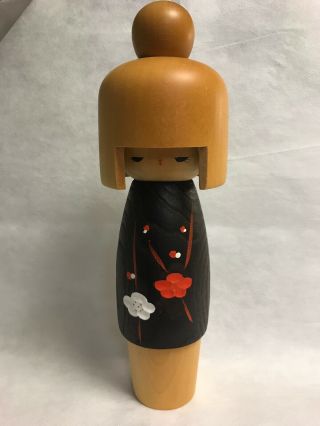 Vintage Japanese Kokeshi Wooden Doll Hand Painted Signed