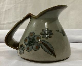 Tonala Hand Painted Mexican Ceramic Pottery Small Vase Pitcher Mexico Signed