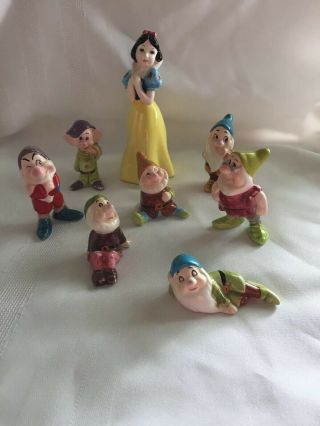 Vintage Walt Disney Snow White & Seven Dwarfs Ceramic