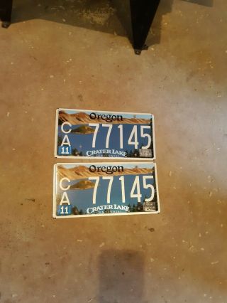 Oregon Crater Lake License Plates (pair)