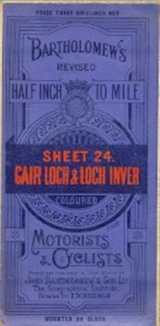 1922 Bartholomew Road Map Gair Loch Ullapool Scotland