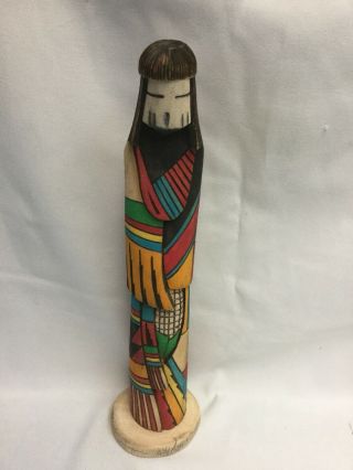 White Corn Native American Shalako Kachina Doll Signed By Artist