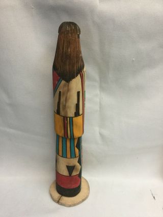 WHITE CORN Native American Shalako Kachina Doll Signed By Artist 2
