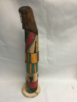 WHITE CORN Native American Shalako Kachina Doll Signed By Artist 3