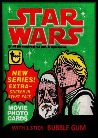 1977 Topps Star Wars 4th Series - One Wax Pack (possible 207 Error) -