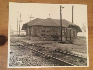 Rock Island Columbus Junction Iowa Station Railroad Train Black And White Photo