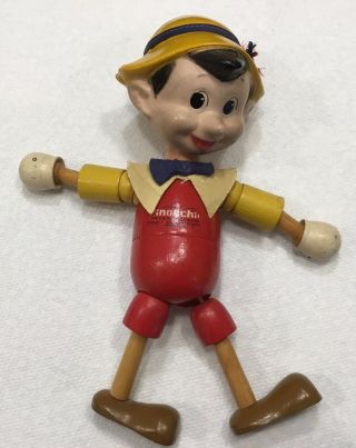 Vintage Disney Pinnocchio Toy Puppet By Ideal Ca.  1950’s