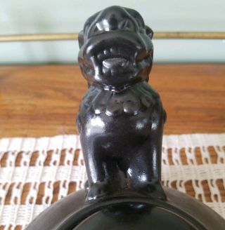 Bombay Company Black Ceramic Tea Pot w/Foo Dog Handle: 2004 4