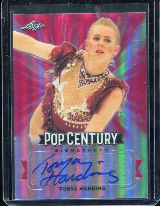 2019 Leaf Pop Century Tonya Harding Base Pink Auto Autograph Ed 8/10