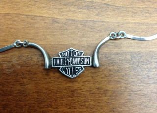 Sterling Silver Harley Davidson Logo Necklace