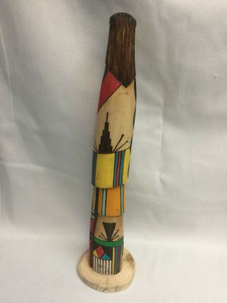 FLUTE PLAYER Native American Shalako Kachina Doll Signed By Artist 2