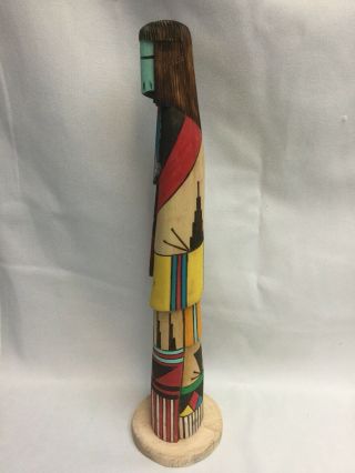 FLUTE PLAYER Native American Shalako Kachina Doll Signed By Artist 3