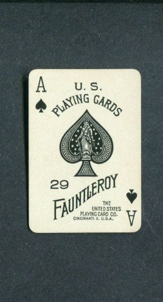 Spade Ace: U.  S.  Playing Card Co.  Fauntleroy - 1 Single Miniature Playing Card