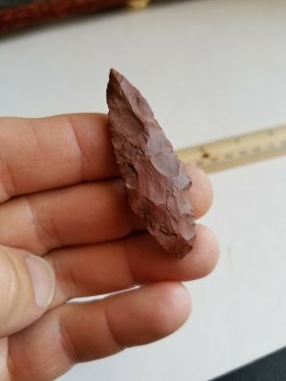 Authentic Red Gary Arrowhead From Lawrence Co.  Arkansas