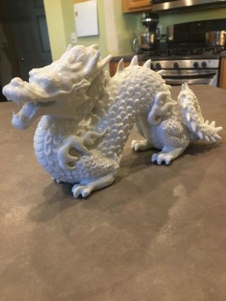 Vtg Japanese Asian Dragon Porcelain Ceramic Yoshimi Statue Figurine Numbered