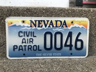 Nevada Civil Air Patrol License Plate - Vintage Antique Ford Chevy Police - Nv