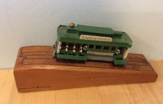 Vintage Miniature San Francisco Cable Car 534 Powell & Mason Signed J W Reiner