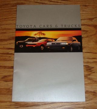 1985 Toyota Car & Truck Full Line Sales Brochure 85 Camry Supra Celica