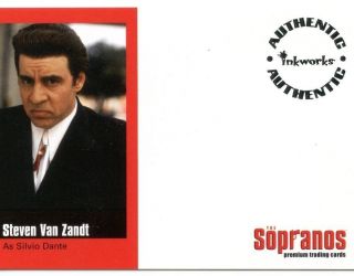 Sopranos Unsigned Autograph Card Inkworks Rare Steven Van Zandt