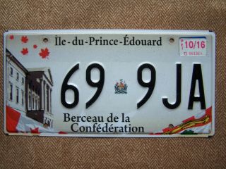 2016 Prince Edward Island License Plate.  115 Grams == French Plate