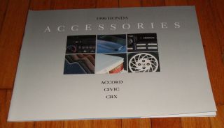 1990 Honda Accessories Sales Brochure Crx Civic Accord