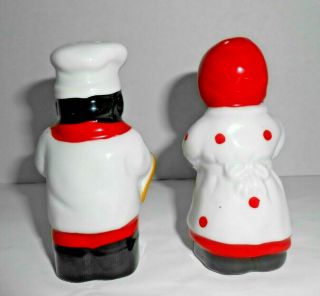Vintage Black Americana Salt and Pepper Shakers / Stoppers 3.  5 