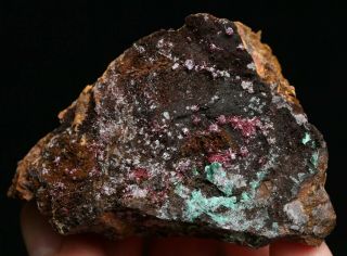 138g Red Erythrite Crystals On Matrix,  Bou Azzer,  Morocco