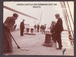 Unique Personal Photo White Star Line Rms Cedric Deck Games Voyage June 1904