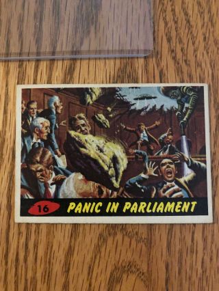 1962 Topps Mars Attacks Card 16 Panic In Parliament -,