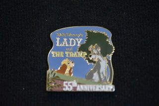 Disney Lady And The Tramp 55th Anniversary Pin Le 3000 Limited Edition
