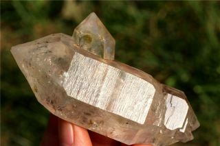 114.  7g Natural Tibetan Unique Skeletal Quartz Crystal Double Terminating Specime