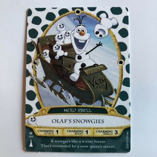 Olaf Disney Sorcerers Of The Magic Kingdom Christmas Party Card P8 Mvmcp