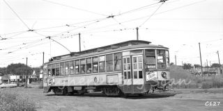 B&w Negative Twin City Lines Railroad Streetcar 1708 St Paul,  Mn 1953