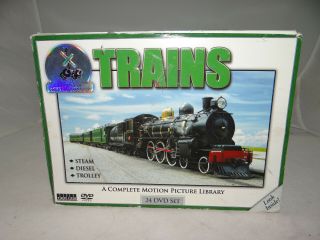 Trains Of North America 24 Dvd Complete Motion Picture Library Steam Diesel