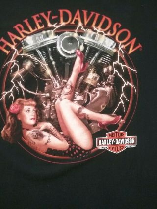 Mens Harley Davidson Size Xl T Shirt Black Vintage Dales Mount Vernon,  Il.
