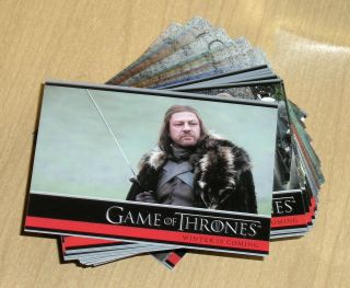 2012 Rittenhouse Game Of Thrones Season 1 72 - Card Complete Base Set