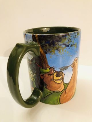 Disney Parks Exclusive Robin Hood Painting Mug Coffee Cup Rare Green Mug