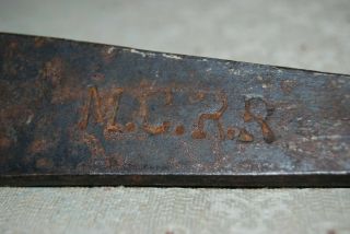 Vintage M.  C.  R.  R.  Hand Tool,  Hand Scraper,  Maine Central Railroad Marked OCR. 3